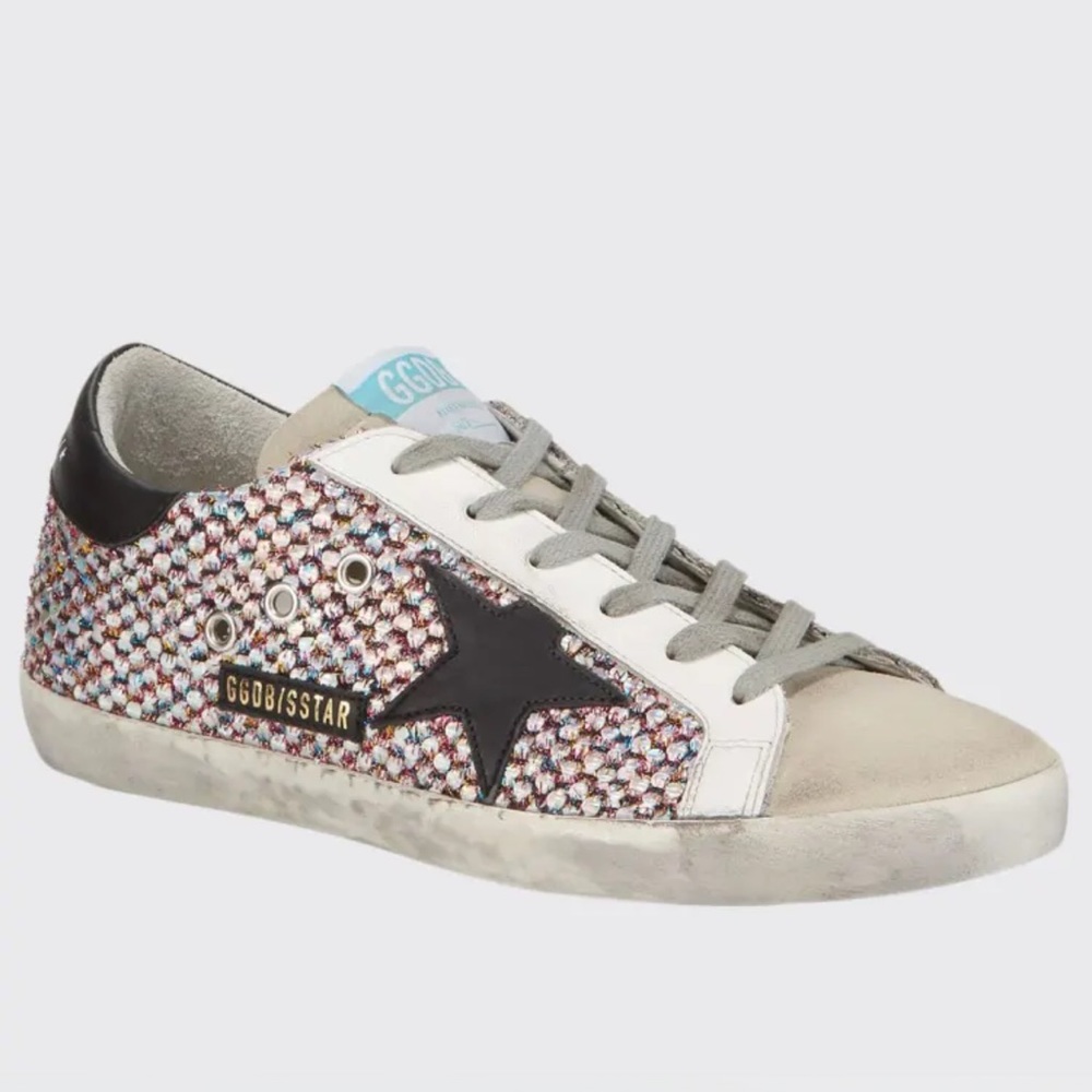 Golden goose in multicolor fabric with metallic detail